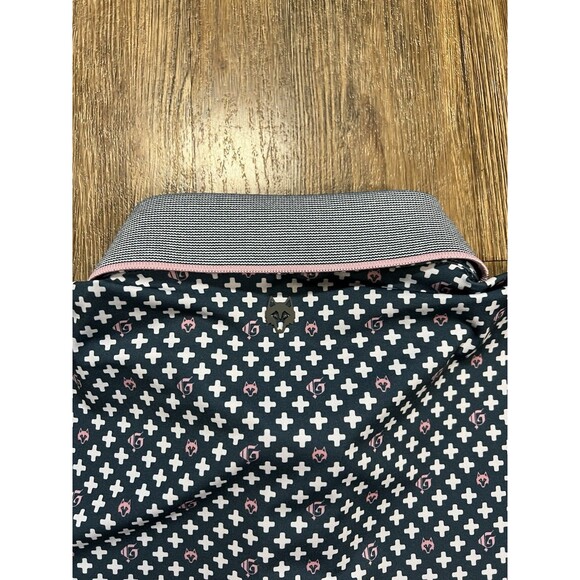 Greyson Performance All Over Print Wolf Logo Stretch Golf Polo Stretch Size L - Picture 9 of 10